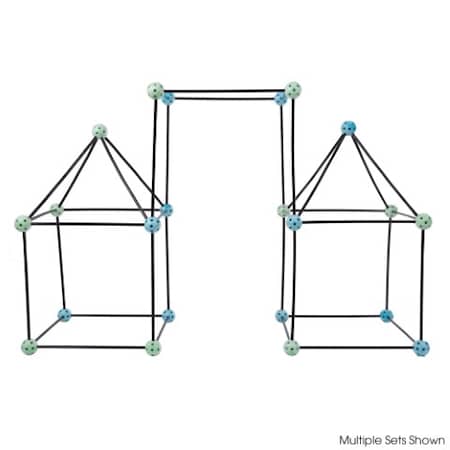 Toy Time Construction Fort Building Toy Set for Kids with 60 Pieces Build, Play Kit for Indoor/Outdoor Use 959429ZQZ